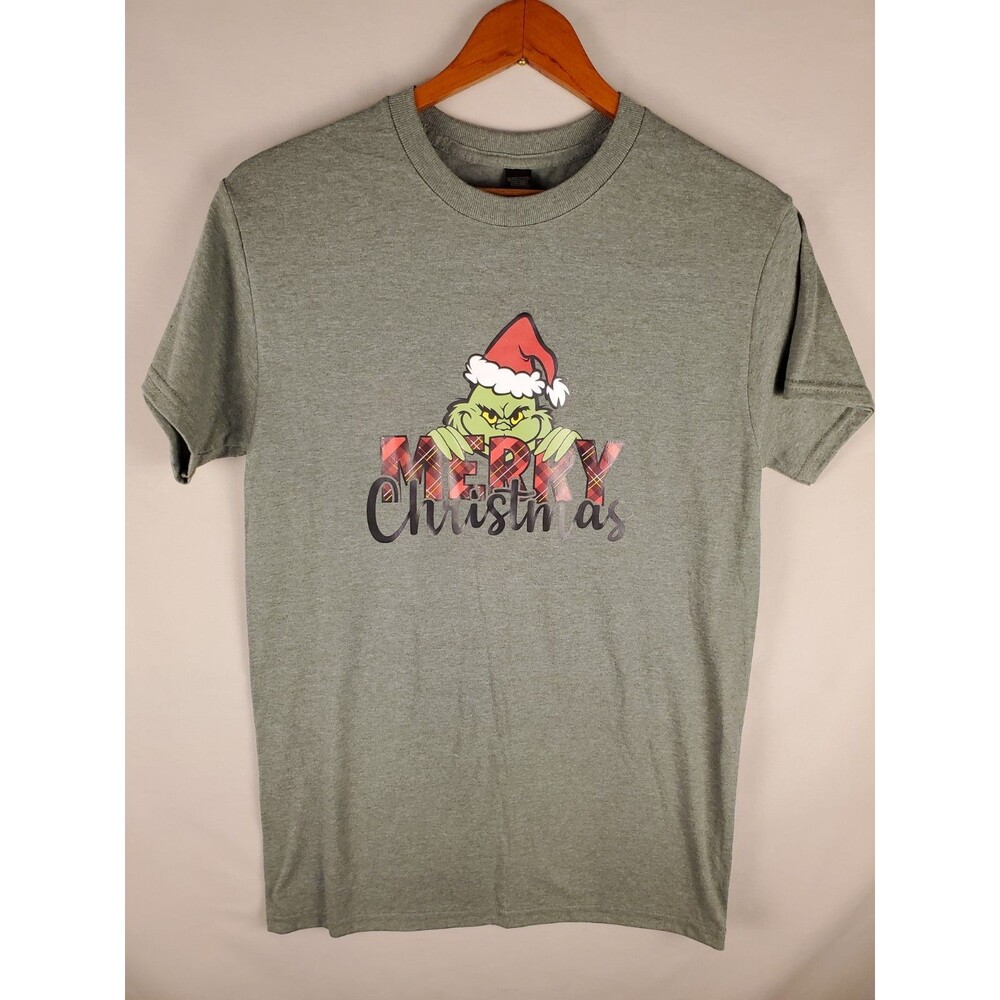 Grinch CHRISTMAS T-shirt Gray ADULT🎄UNISEX  SMALL🎄 MERRY CHRISTMAS🎄